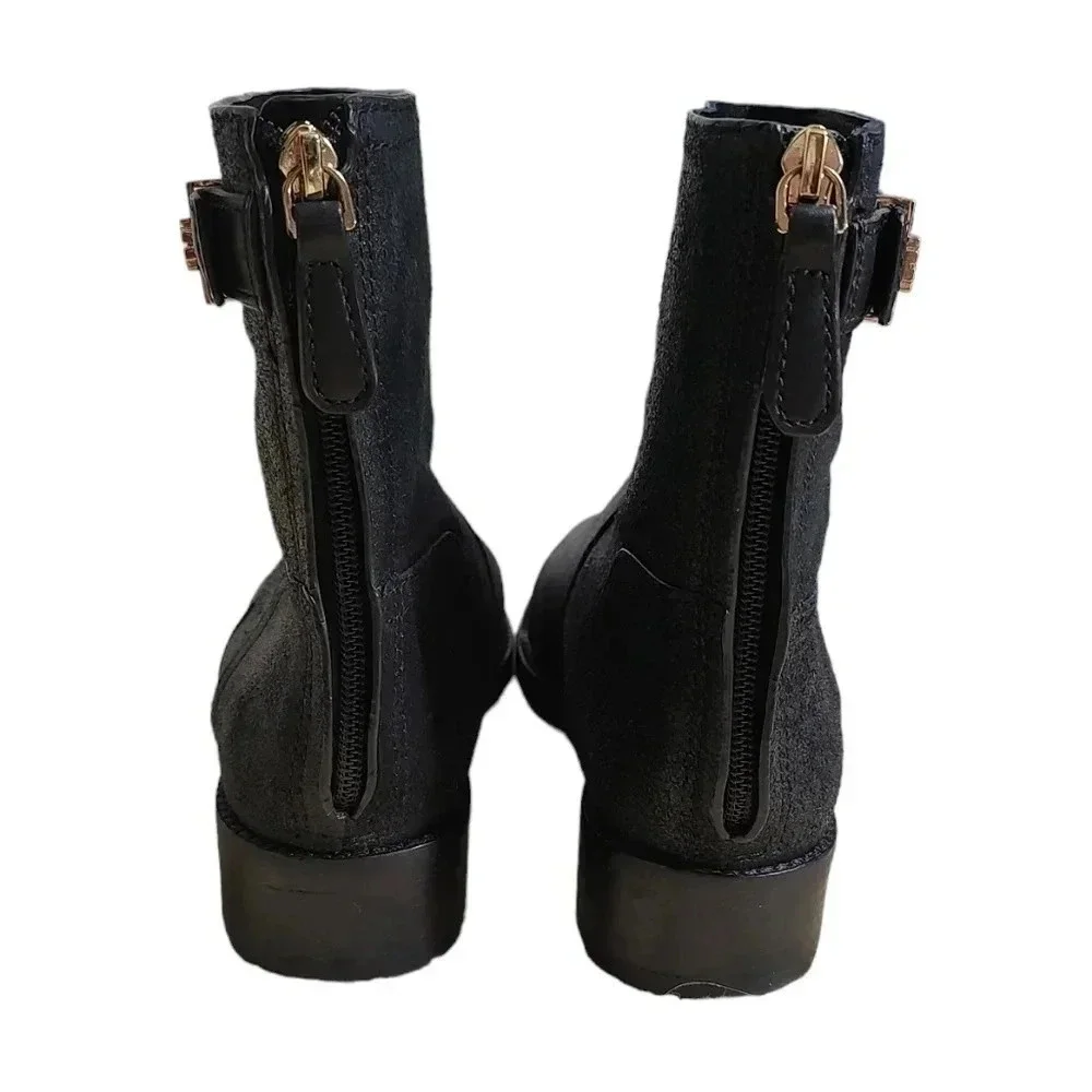 Tory Burch Selena Black Leather Ankle Boots 9